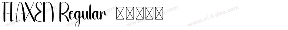 FLAXEN Regular字体转换